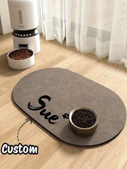 Personalized Dog Food Mat With Name - Customizable Pet Bowl And Mat, Durable Rubber Dog Mat, Suitable For Training, Comfortable Design, Ideal Gift, Pet Comfort Accessory, Fashionable Pet Accessory, High Quality Material, Dog Owner