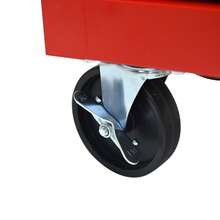 Rolling Metal Tool Chest With 4 Drawers, 20-Inch Sharpening Tool Chest With Ball-Bearing Drawer Slides, Steel Tool Storage Box Organizer, Red And Black