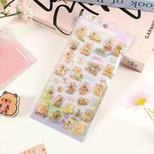 قطعة واحدة من ملصق بلاستيكي ثلاثي الأبعاد لحيوان الكابيبارا، ملصق زخرفي كرتوني مرصع بالألماس ثلاثي الأبعاد، متوفر بأربعة أنماط، مناسب لكتب الملصقات والأجهزة المحمولة والثلاجات وتزيين أغطية الهواتف الكرتونية. التصميم مثالي للاستخدام المنزلي والأعياد والحفلات وأعياد الهالوين والكريسماس. - متعدد الألوان - مشاهدة 7