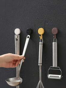 5 piezas Ganchos de pared autoadhesivos, ganchos para llaves, ganchos para abrigos, ganchos para toallas - Diseño minimalista, adecuados para baño, dormitorio, entrada, decoración del hogar, ganchos prácticos para colgar - Fácil de pegar y usar (color aleatorio) - Multicolor - Ver 5