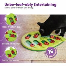 By Nina Ottosson Buggin Out Puzzle U2013 Interactive Treat Puzzle Feeder Cats, 16 Hidden Treat Compartments Slow Feeder, Durable Easy - Clean, 13 Inches, Green - Buggin Out - 查看 3