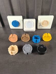 1个电源插头保护套,插座盖,电源插座安全帽,防触电插座盖,安全插头保护套,儿童安全插头,带隐藏式拉手的儿童安全电源插座盖,三孔儿童安全电源插座,北美标准电源插座盖,绝缘保护插头,婴幼儿安全产品 - 彩色 - 查看 6