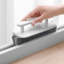 Multifunktionell rengöringsborste för fönsterspår, rengöringsverktyg för fönsterspår i hushållet, rengörare för springor i fönsterspår - Vitt - Visa 5