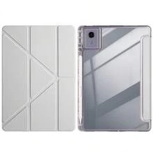 适用于小新Pad Pro 11 2025的保护套，超薄防弯折防压平板电脑保护套，适用于小新11 2025，11英寸透明亚克力后盖，Y型多折叠多角度设计，内置笔槽，方便收纳 - 變形 - 查看 3