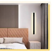 30CM/60CM/100CM LED 壁灯 - 现代黑色室内壁灯，适用于走廊、楼梯和卧室，31W 暖白光照明 - 黑色 - 查看 3