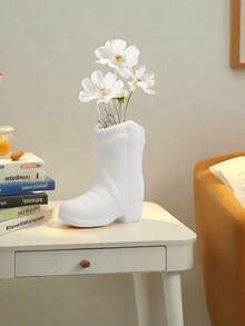 1pc Mini Resin Boot Vase, A Unique Small Dried Flower Vase, Can Also Be Used As A Match Storage Bucket, A Home Decoration Item, And The Best Gift - Multicolor - View 8