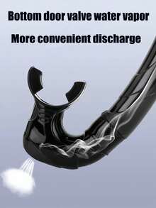 1支干式呼吸管，适用于浮潜、水肺潜水、自由潜水、游泳、潜水面罩和呼吸管，黑/白成人水下呼吸管潜水游泳配件