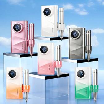  DuoFu 新品 45000 RPM 充电式美甲钻电动磨床，便携式美甲机，无线美甲钻机，适用于水晶指甲，可卸除指甲油和美甲彩绘，适合沙龙和家庭使用，是送给朋友、老师、医生和家人的完美礼物