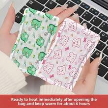 25个/套，随机卡通图案暖手宝，萌翻了！暖手宝外壳印有超治愈的卡通图案，就像口袋里装着一个迷你暖宝宝，温暖周围环境。而且它超级小巧，大小和手机差不多，可以轻松放进连帽衫口袋或小包里，方便外出、散步等场合使用。圣诞礼物、暖手宝、男士礼物、圣诞袜填充物、可充电暖手宝、春夏精选、伴娘礼物、房间装饰、卧室装饰、海滩、旅行、男士、女士、度假、可爱小物、母亲节礼物、卧室装饰、花园、厨房装饰、夏季、海滩、旅行必备、房间装饰、软萌、毕业季礼物 - 彩色 - 查看 4