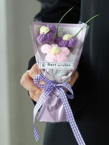 1支迷你人造花，附赠礼品袋，是情人节、母亲节花束和小礼物的理想之选 - 彩色 - 查看 16