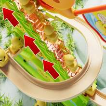 Automatic Stair Climbing Duck Slide Track Toy Set, Duck Roller Coaster Slide With Lights And Music, Children's Educational Duck Slide Toy, Ideal Gift For Halloween, Christmas, New Year (Batteries Not Included) - Multicolor - View 10