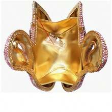 Swan Shaped Diamonds Evening Bags New Gorgeous Sparkling Rhinestones Metallic Clutch Purses And Handbags Wedding Party Women Luxury Swan Rhinestone Evening Clutch Elegant Crystal Purse Bridal Wedding Handbag For Prom Cocktail  Party - 粉色 - 查看 6