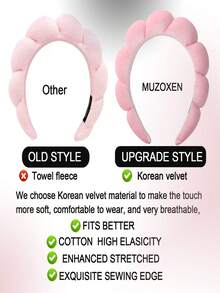 [1+2] Bộ băng đô đầu cao hình đầu lâu, bông xốp chiên xoắn, băng đô đầu mây, khăn lau mặt bằng vải nỉ, khăn tẩy trang mặt, bộ phụ kiện tóc bằng vải đơn giản và thanh lịch dùng hàng ngày, băng đô rửa mặt cho nữ và băng đô tóc xoắn, kèm dây buộc tóc phù hợp, băng đô đầu bằng xốp nhồi bông hình đám mây - Nhiều màu - Xem 11