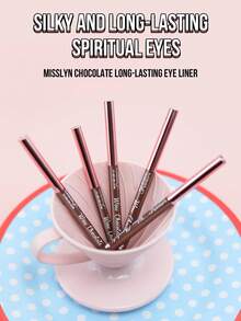 MISSLYN - 3件套肉桂卷眼妆套装，肉桂卷眼影盘，眼影，眼妆，肉桂卷，秋冬春夏风格，Maxim Eyes丰盈睫毛膏，黑色丰盈纤长可水洗睫毛膏，可叠加涂抹且可卸除，巧克力奶油眼线液，高显色度，防水 - #1+#1+#1 - 查看 8