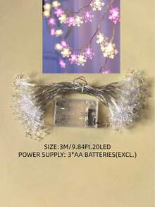 1pc 10/20/30 LED 2m/3 Meters/4.5m Snowflake String Lights, Suitable For Room, Bedroom, All Season, Holiday Decoration, Fairy Tale Lights, Christmas Fairy Lights Halloween Decor Christmas Decoration Thanksgiving Wedding Home Decor Home Decor Fall Decor Autumn Decor Birthday Decorations For Gifts Party Supplies Indoor Holiday Festival Decor Wall Decor Halloween Ornamentschristmas Decoration XMAS Decor Christmas Tree Gift Decor Thanksgiving Wedding Home Decor Home Decor Fall Decor Autumn Decor Birthday Decorations For Gifts Party Supplies Indoor Outdoor Garden Holiday Festival Decor Halloween Decor Wall Decor Halloween Ornaments