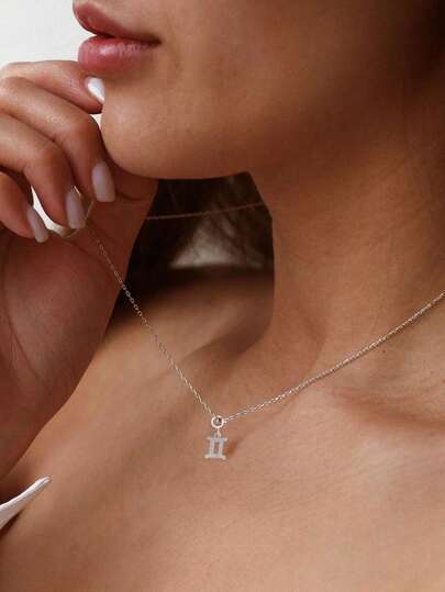 1 peça S925 Pulseira com pingente de doze zodíacos em prata esterlina, colar com pingente de doze zodíacos, presente de aniversário, presente para namorada ou melhor amiga, presente para namorada ou melhor amiga, presente de Natal para mãe e irmãs