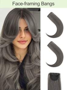 Side Air Bangs Wig Clip In, 8 Inch French Clip Front Side Bangs For Women - Daily Use Natural Hair Extension - Multicolor - View 16