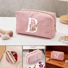 Túi đựng mỹ phẩm bằng vải nhung kẻ tùy chỉnh theo chữ cái A-Z - Túi đựng mỹ phẩm du lịch dung tích lớn, khóa kéo trơn tru, thiết kế có thể gập lại, món quà lý tưởng cho phái nữ, phụ kiện cho phù dâu | Túi đựng đồ vệ sinh cá nhân cá nhân hóa | Túi đựng đồ, Túi trang điểm, Vật dụng cần thiết khi đi du lịch - Nhiều màu - Xem 25