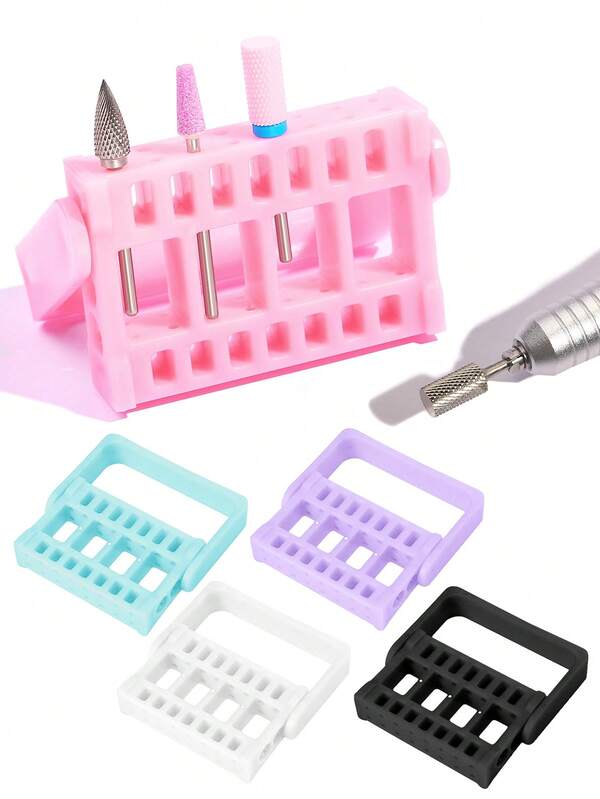 1pc Nail Drill Bits Storage Box Empty Box Nail Drill Display Stand Manicure Accessories Tools