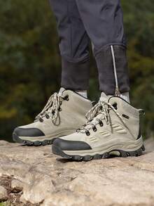 2025新款女士时尚徒步鞋，轻便厚底旅行运动鞋，户外防滑耐用休闲多功能女士徒步鞋，耐磨米色女士徒步靴