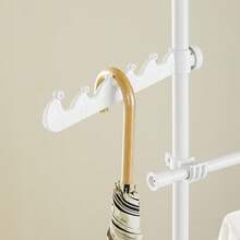 SoBuy FRG109 Telescopic Wardrobe System With 2 Clothes Rails Clothes Storage System Shelving System Clothes Rack Light Grey - White - View 7