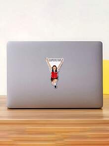 1PC"Superstar"Sticker,Sport Running Stickers, Perfect For Self-Motivation! Great For Personal Space, Planner And Notebook. Perfect For Students, Self-Improvement Advocates, And Anyone Who Values Encouragement. Categories: Motivational Stickers, Positive Quotes, Self-Help Art, Inspirational Designs. " - Multicolor - View 10