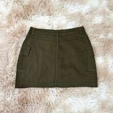 Women's Cargo Skirt With Star Rhinestone Shine - 橄欖綠 - 查看 3