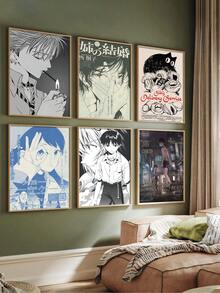 1pc Unframed Vintage Rock Band K-KornS Music Retro Poster Room Bar Cafe Wall Decoration Ideal Gift For Bedroom Living Room Hallway, Wall Art, Wall Decoration, Winter Decoration, Room Decoration Gifts Birthday Graduatio - Multicolor - View 1