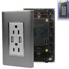 Megaluz Contacto Dúplex Enchufe Contacto Carga Usb 2.1amp - Gris - Ver 8