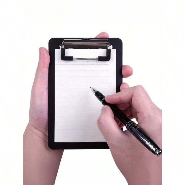 1 Pieza Mini Portapapeles Con Clip Resistente - Portapapeles De Notas Compacto Y Portátil, Hecho De Material PP Duradero, Adecuado Para Notas, Recibos, Facturas - Tamaño De Bolsillo, Vuelta Al Colegio, útiles Escolares