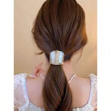 1 Pieza Pasador De Pelo Metálico Con Diseño Hueco Para Coleta, Sujetador De Coleta Con Dientes, Lazos De Pelo, Bandas Elásticas Para El Cabello, Scrunchies, Cuerda Para El Cabello, Liga Para El Cabello - Nhiều màu - Xem 6