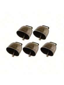 宠物铃铛 放牧铜牛铃铛，金属农场动物防走失铃铛 响亮青铜铃铛 小型黄铜呼唤铃铛 适用于放牧牛、马、羊 - 彩色 - 查看 7