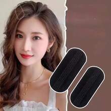 2 Presilhas Volumizadoras Invisíveis e Fofas, BB Clip-On Root Puff Maker, Almofada Volumizadora Minimalista e Sem Costura para Cabelo Feminino, Acessório Essencial para Franja e Aumento de Volume, Kit de Penteado, Kit de Ferramentas para Cabelo - Preto - Ver 4