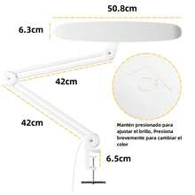 KINGSTEAM La lámpara LED en forma de tiburón tiene una luminancia ajustable y tres tonos de luz, y es amiga con los ojos - Tipo de Enchufe A USA (110-127V) - Ver 4