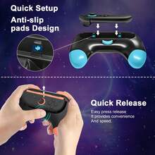 [Mangos de controlador duraderos] 2 paquetes de mangos para Switch 2 Joy-Con - Soporte de controlador ergonómico y mini, correa de mano cómoda y sencilla para Switch 2, accesorios de controlador para una mayor comodidad de juego (izquierda y derecha)