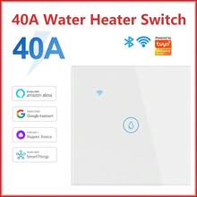 涂鸦 Zigbee 20A/40A 4000W/8800W 大功率智能开关，适用于热水器和空调，符合欧盟和英国标准 - 需要 Zigbee 网关，兼容 Alexa