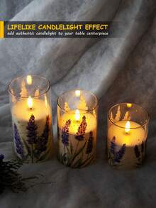 3 buc lumânări fără flacără în culoarea lavandă cu telecomandă și temporizator, lumânări pâlpâitoare din ceară naturală cu LED-uri violet lavandă, decor cu flacără caldă pentru casă, dormitor, nuntă, logodnă, Crăciun, Halloween, Ziua Îndrăgostiților, petrecere de companie