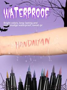 HANDAIYAN Waterproof, Smudge-Proof, Quick-Drying Metallic Eyeliner Pencil, Long-Lasting Pearl Finish, Suitable For Halloween, Costume Play, Parties, Christmas, Autumn/Winter Makeup - 07 - 查看 4