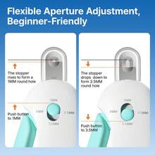 Cat Nail Clippers With Adjustable Cutting Hole In 4 Sizes And Hidden Nail File | Nail Clippers For Kittens And Indoor Cats | Splash-Proof Claw Clippers For Cat Grooming (Blue) - 1 - 查看 3