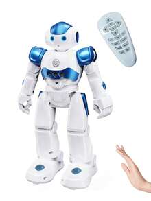 1pc Gesture Recognition Robot, Can Perform Storytelling, Singing And Dancing, Supports Programmable Remote Control, Rechargeable Remote Control Robot Toy, Suitable As Birthday/Christmas/Halloween/Easter Gift For 3-12 Years Old Toddler Boys And Girls (Red) - Multicolor - View 12