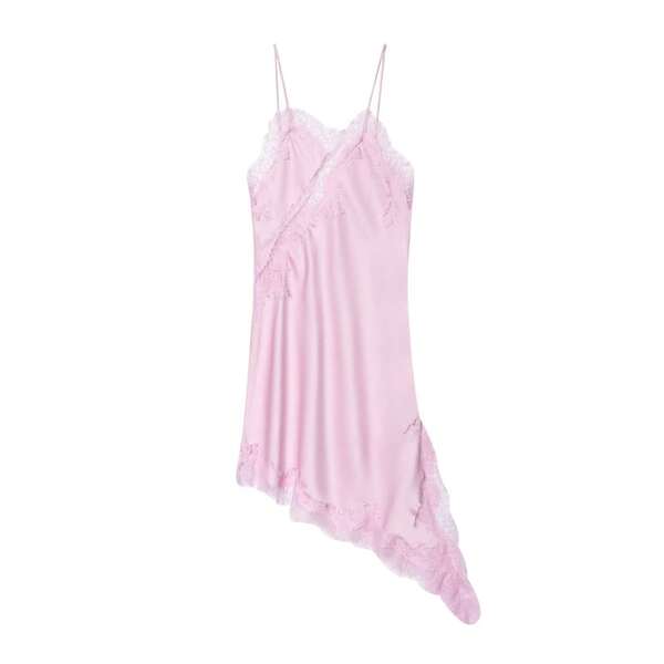 DEEKA Summer New Women's Fashion Sexy Asymmetric Lace Dress, European And American Style