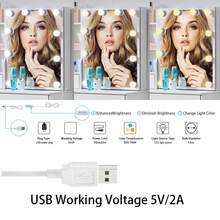 Large 50cm Makeup Table Mirror Vanity Lights Mirror Dimmable 3 Colors - White - View 7