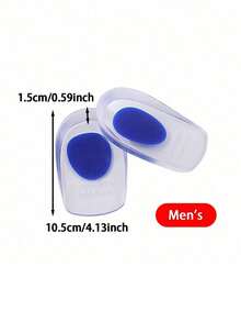 1 pereche de tampoane din silicon pentru călcâi, pernițe transparente pentru călcâi, branțuri sport, inserții pentru ameliorarea durerii de călcâi, protecție pentru călcâi pentru stat în picioare pe termen lung