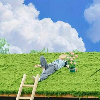 大型人造苔藓垫 - 绿叶用于室内/室外景观美化，易于切割，纹理逼真，非常适合花园增强，苔藓装饰人造苔藓片柔软可切割绿色苔藓工艺品和家居装饰，室内景观Arran合成宝石和公共空间，装饰性苔藓|人造绿苔|柔软质地，苔藓装饰