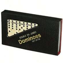 Dominó Clásico Juego de Reyes, ideal para Compartir en familia, Juegos de mesa portàtil,Diversión y Estrategia en Cada Ficha - Blanco y Negro - Ver 2