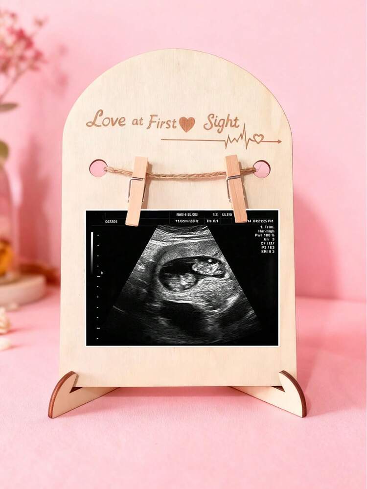 1 件木制婴儿超声波纪念品相框，新妈妈超声波相框装饰婴儿送礼会家庭装饰礼物婴儿送礼会复活节礼物适合女孩/男孩 - 彩色 - 查看 19