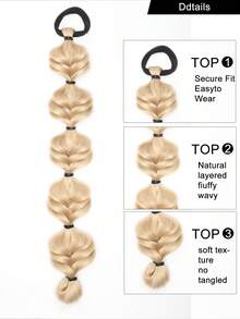 1pc Kids Synthetic Braided Hair 18inch Braids Ponytail Hair Hairstyle Braids Cute Hip Hop Ponytail For Girls