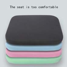 4厘米厚记忆海绵座垫，超柔软办公椅垫，回弹透气汽车座垫，缓解久坐引起的腰痛 - 彩色 - 查看 1