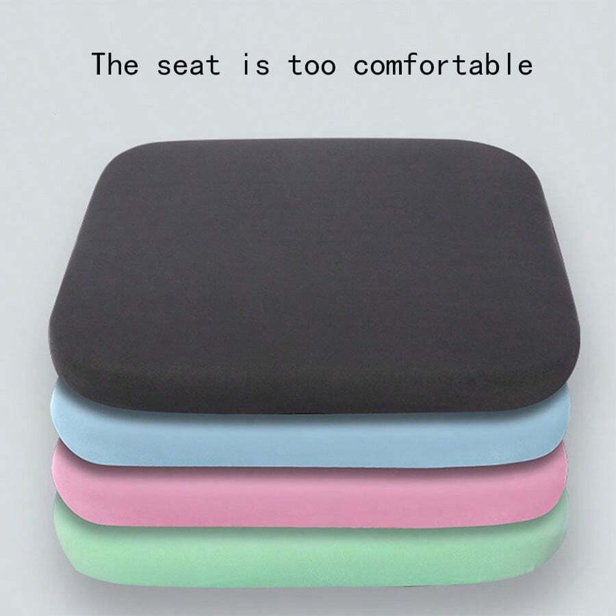 4厘米厚记忆海绵座垫，超柔软办公椅垫，回弹透气汽车座垫，缓解久坐引起的腰痛 - 彩色 - 查看 1