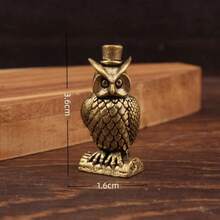 1/2PCs Owl Brass Ornament Handmade Boho Decor Creative Figurine Small Desk Decorations Unique Gift For Home Luxury Decor Home Decor